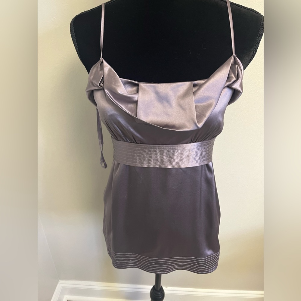 BCBG Purple Satin Top